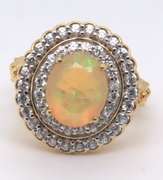 Lot of 2 Sterling Silver Cubic Zirconia Rings