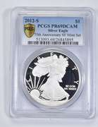 PR69 DCAM 2012-S American Silver Eagle 75th Anniversary - Graded PCGS