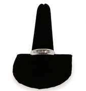Contemporary Geometric 14k White Gold Channel Set Diamond Ring