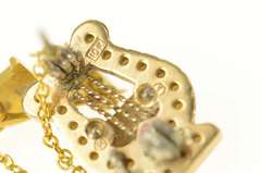 10K Yellow Gold Alpha Chi Omega Seed Pearl Lapel Pin/Brooch