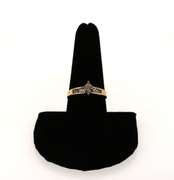 Classic Solitaire 14k Gold Diamond Ring with channel set Baguette Diamond