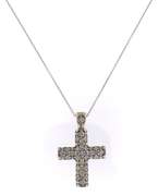 Fabulous 18kt apx .75ctw Diamond Cross Pendant on Chain