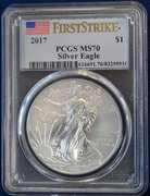 2017 PCGS MS70 Silver Eagle First Strike MILKY