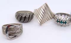 Vintage Sterling Silver Lot of Rings