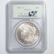 1884 O In An Old Rattler MS62 PL Holder