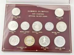1952-1992 Summer Olympics Host Countries Official Silver 11 Coin Set