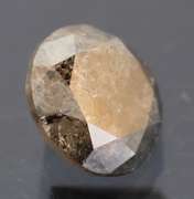 Exquisite .98ct smooth cut gray and black Diamond solitaire