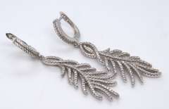 Sterling Silver Cubic Zirconia Dangle Earrings