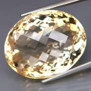 Glittering 36.65ct checker top golden Citrine