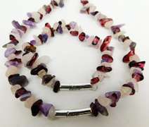 Multi-Gemstone & Sterling Necklace & Bracelet Set