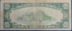 Series 1929 Federal Reserve Bank Of New York, New York Ten Dollars, Circulated.