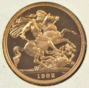 Superb Ultra Cameo Gem Proof 1982 British Gold Sovereign