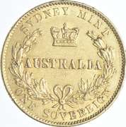 1866 S Australia 1 Sovereign Gold Coin