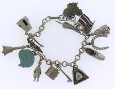 Vintage Sterling Silver Charm Bracelet