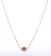 Pleasing Bezel Set Diamond Pendant on Chain Necklace