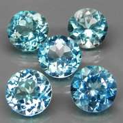 Matched! 5 piece 16.28ct full fire sky blue Topaz set
