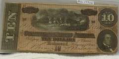 Confederate: 1864  $10 Richmond, circ, signed & numbered