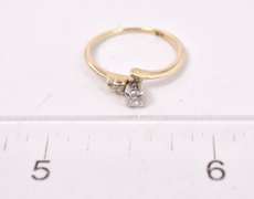 Dainty Diamond Ring in Yellow Gold