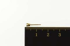 14K Yellow Gold Diamond Solitaire Classic Simple Single Stud Earring