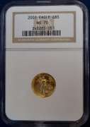2001 $5 Gold 1/10 Ounce Eagle NGC MS70