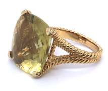 Sterling Silver Lemon Gemstone Ring