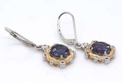 Sterling Silver Gemstone Dangle Earrings