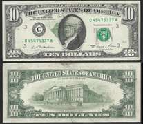 $10 1981 FRN Offset Error Back on Face About Uncirculated