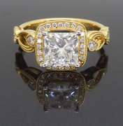 18k Simon G Diamond Engagement Ring