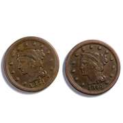 1846 & 1851 Large Cents