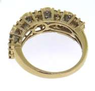 Charming Yellow and White Diamond Band in Yellow Gold