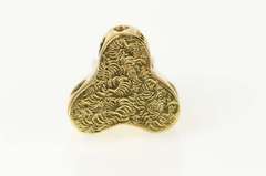 14K Yellow Gold Ornate Citrine Clover Slide Bracelet Charm/Pendant