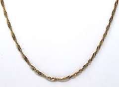 Vintage Sterling Silver Rope Chain Necklace