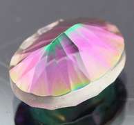 Rainbow color 9.95ct concave cut Mystic Quartz
