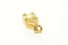 14K Yellow Gold Oval Yellow Sapphire Diamond Cluster Pendant