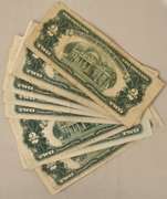 9 Red Seal $ 2 US Notes