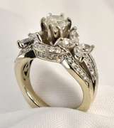 Impressive White Gold Diamond Wedding Set