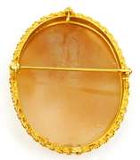 Exquisite Large 14K Goddess Cameo Pin/Pendant