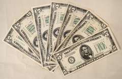 7 $ 5 1934 1934 B C Series FR Notes