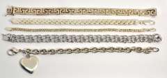 Stylish Group of 5 Sterling Bracelets