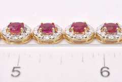 Lush 7.99CTW Ruby and 1.42CTW Diamond Bracelet in Vermeil
