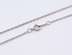 Vintage Sterling Silver Rope Chain Necklace