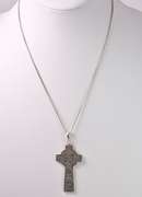 Captivating Celtic Cross Pendant Necklace in Sterling Silver