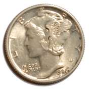 1930 Full Split Bands Mercury Dime
