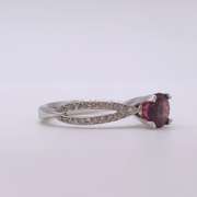 14kt Gold, Pink Tourmaline, & Diamond Ring