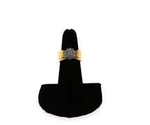 Magnificent Cluster Diamond Ring with Cushion style 14k Gold Band