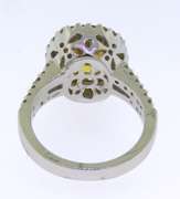Remarkable White Gold oval Sapphire and Diamond Ring
