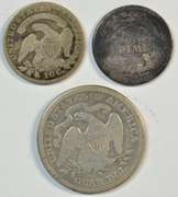 1831 & 1876-CC Dimes and 1876-S Liberty Seated Quarter