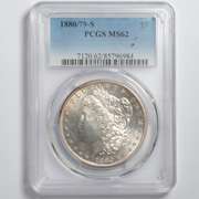 1880/79 S PCGS MS 62 Holdered