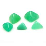 Graduated 14.29ct candy green Chrysoprase set