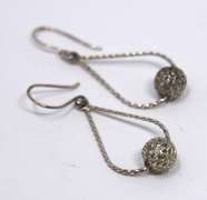 Lot of 2 Dangle Earrings in Sterling Silver